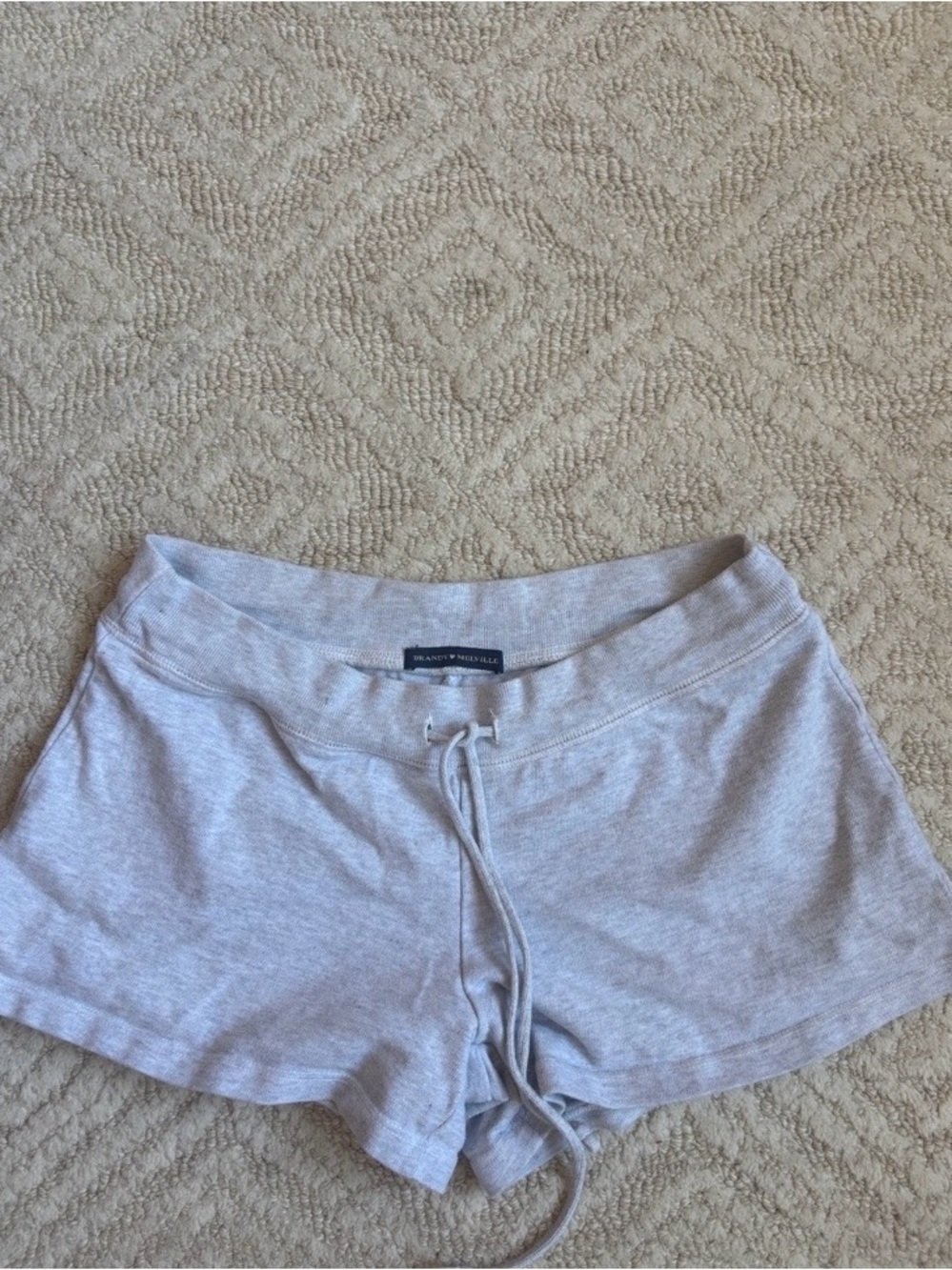 Brandy Melville Heather Gray Drawstring Knit Shorts